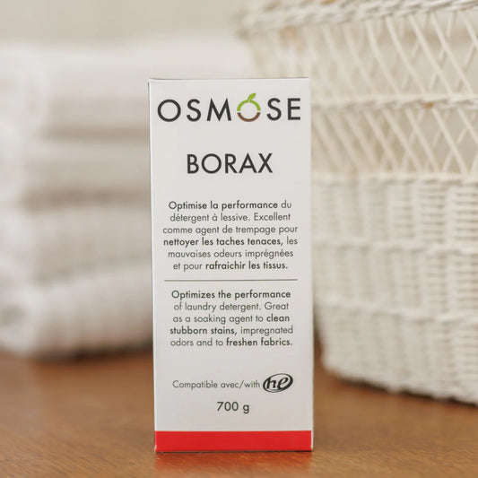 Sac de Borax de la marque Osmose, un fortifiant de lessive et nettoyant multi-usages