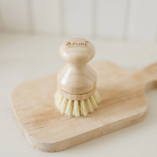 Pommeau à récurer durable en bambou avec tête de brosse rechargeable, par PURE