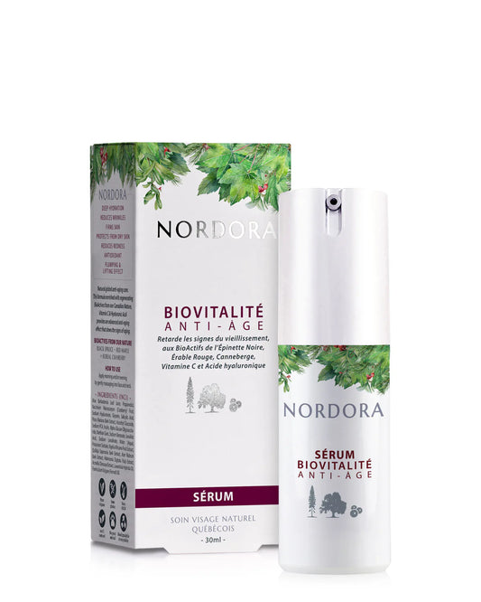 Sérum de nuit anti-âge BioVitalité de la marque canadienne Nordora