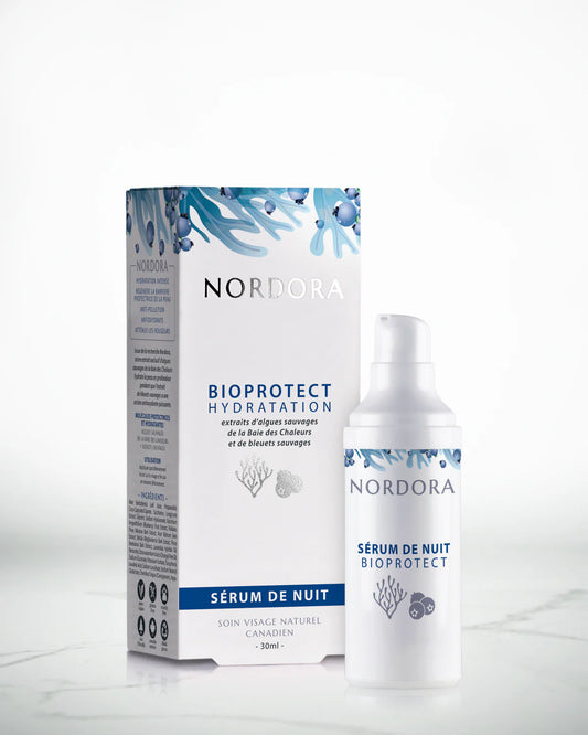Sérum de nuit hydratant et antioxydant BioProtect de la marque canadienne Nordora